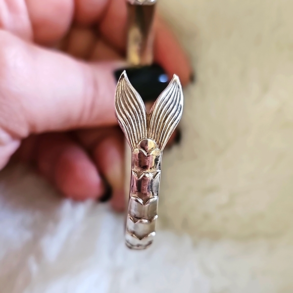 Cape Cod Sterling Silver Mermaid Cuff Bracelet - Picture 3 of 6